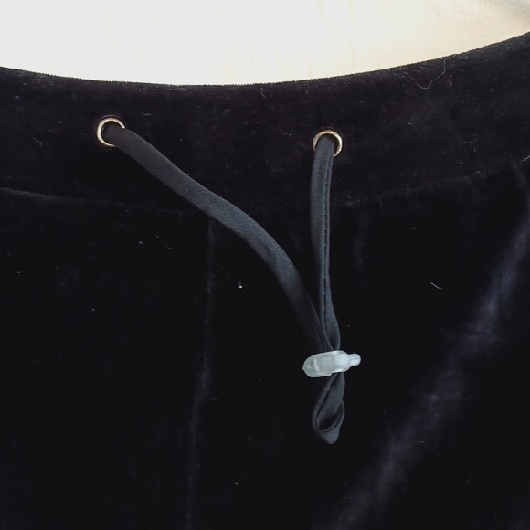 Talbots Black Velour Track Pants Y2k Soft Comfy Lounge wear Sweatpants EUC Cute - Picture 3 of 8
